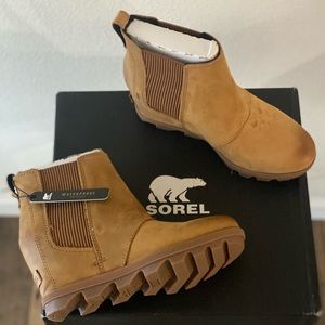 Joan of Arctic Wedge II Chelsea size 6 [Camel Brown] Waterproof!